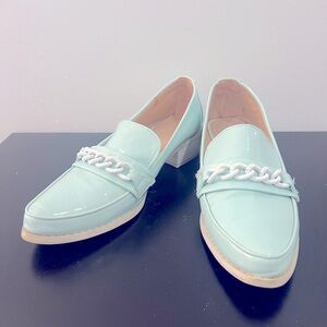 LIGHT GREEN loafers